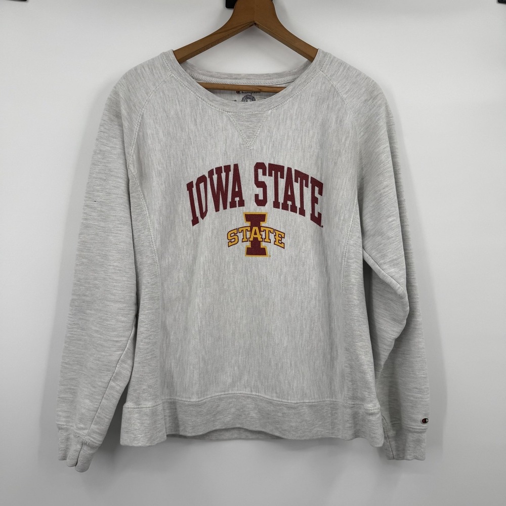 Champion Reverse Weave Iowa‎ State Sweatshirt Mens XL Gray Football Crewneck ISU